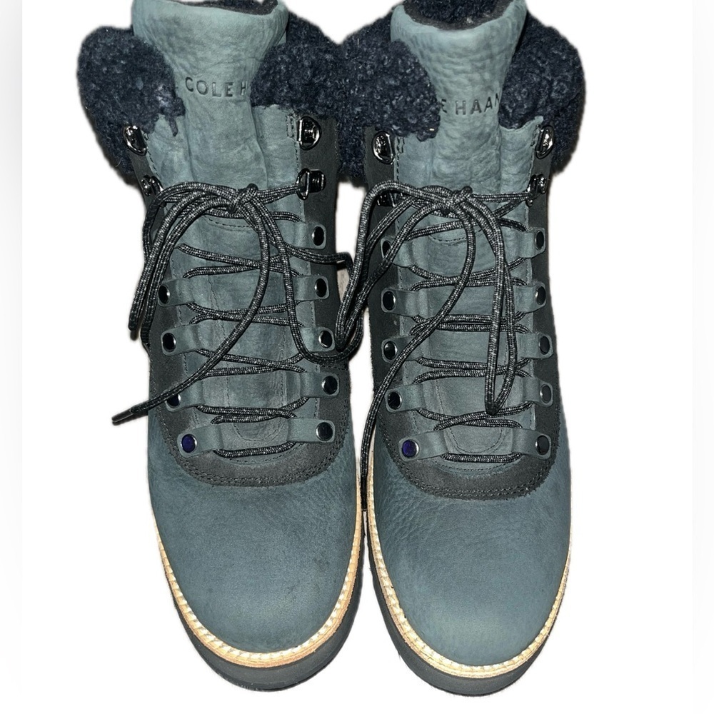 Cole Haan Women's Zerøgrand Explore Waterproof Hiker Boots Blue Size 9.5B